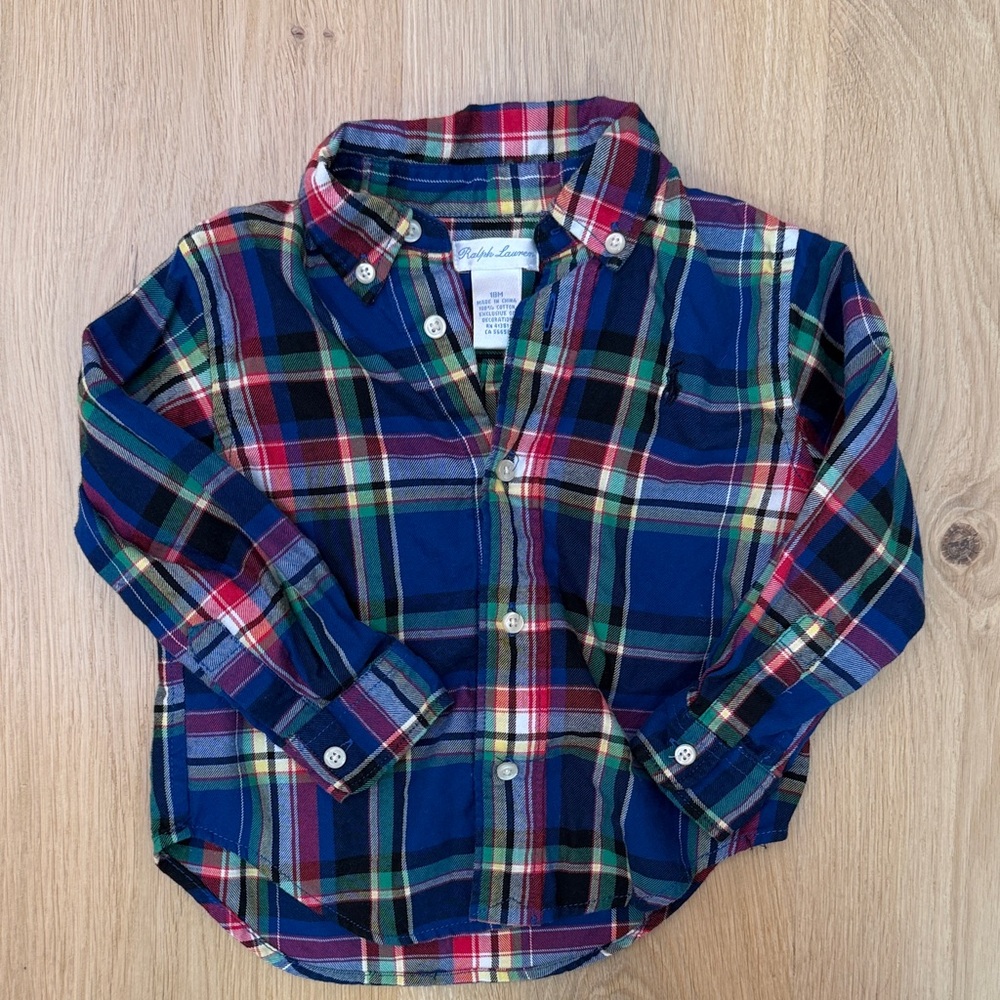 Ralph Lauren Kids Multicolor Plaid Button-Down Shirt